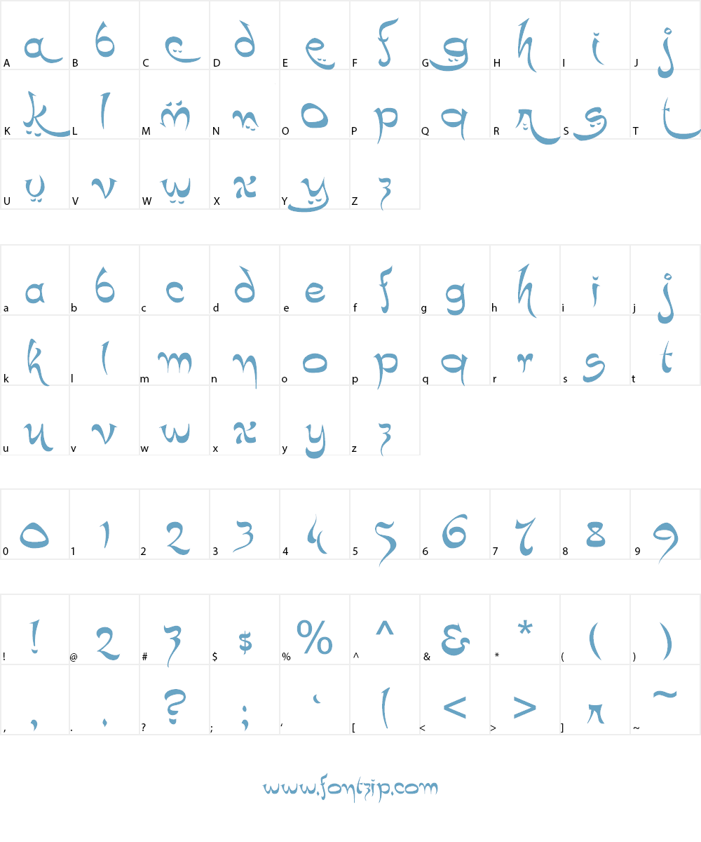 K22 Timbuctu Font Character